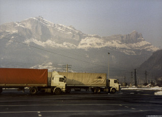 Scania 143m 450 and 470 taking a break