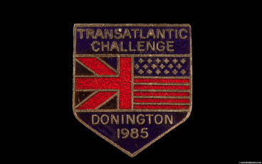 Transatlantic Challenge Donington 1985 Enamel Badge