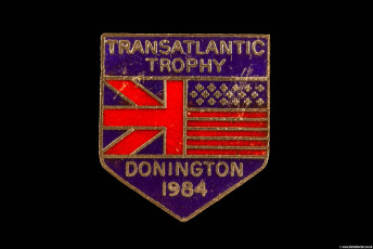 Transatlantic Trophy Donington 1984 Enamel Badge