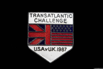 Transatlantic Challenge Donington 1987 Enamel Badge