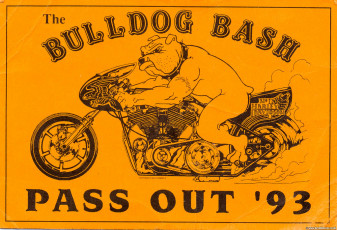 1993 The Bulldog Bash Pass Out Card