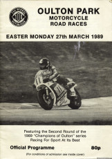 1989 Oulton Park Motorcycle Road Races Program