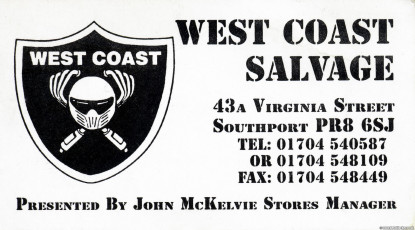 West Coast Salvage Business Card